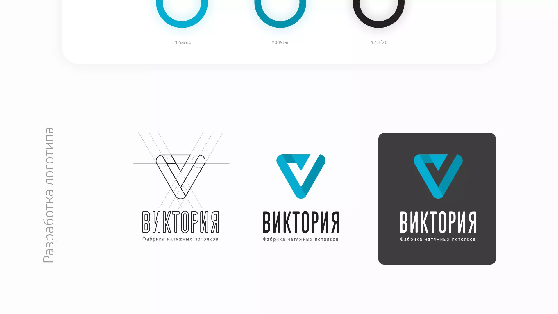 Разработка фирменного стиля компании по продаже и установке натяжных потолков в Андреаполе